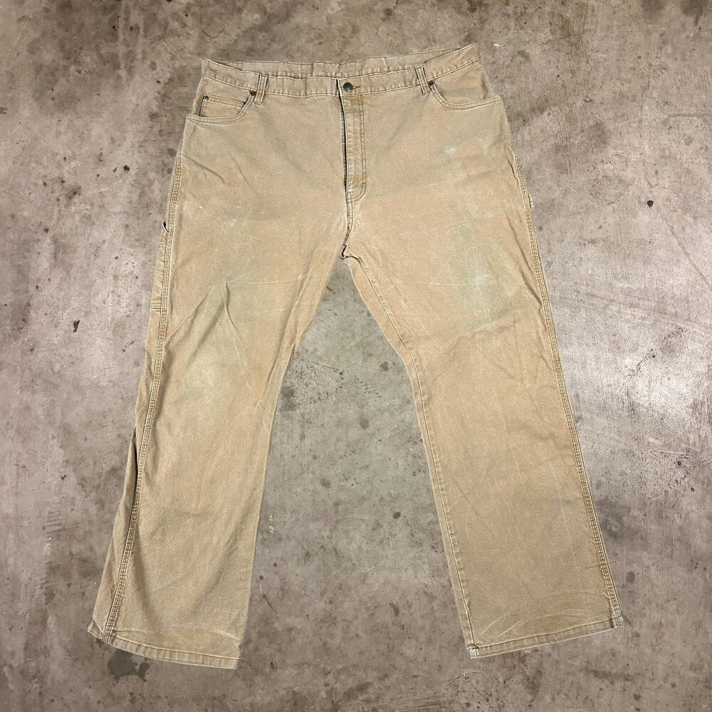 Dickies Heavyweight Duck Carpenter Pants Work Workwear Brown Mens Size 42x32